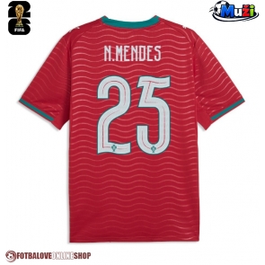 Portugalsko Nuno Mendes #25 Domácí Dres MS 2026 Krátkým Rukávem