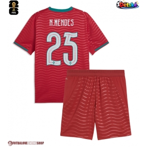 Portugalsko Nuno Mendes #25 Domácí dres komplet pro Děti MS 2026 Krátkým Rukávem (+ Krátké kalhoty)