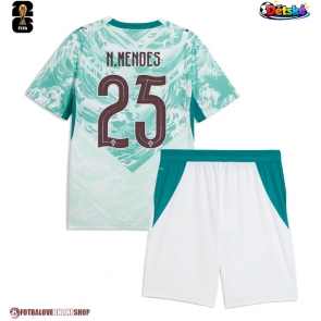 Portugalsko Nuno Mendes #25 Venkovní dres komplet pro Děti MS 2026 Krátkým Rukávem (+ Krátké kalhoty)