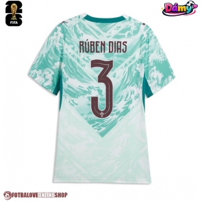 Portugalsko Ruben Dias #3 Venkovní Dres pro Dámy MS 2026 Krátkým Rukávem