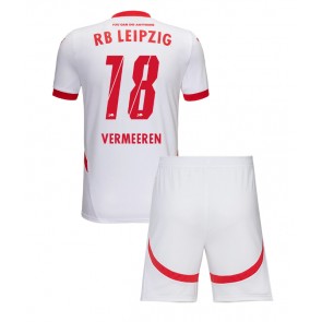 RB Leipzig Arthur Vermeeren #18 Domácí dres komplet pro Děti 2024-25 Krátkým Rukávem (+ Krátké kalhoty)