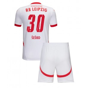 RB Leipzig Benjamin Sesko #30 Domácí dres komplet pro Děti 2024-25 Krátkým Rukávem (+ Krátké kalhoty)