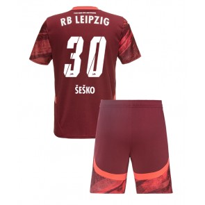RB Leipzig Benjamin Sesko #30 Venkovní dres komplet pro Děti 2024-25 Krátkým Rukávem (+ Krátké kalhoty)