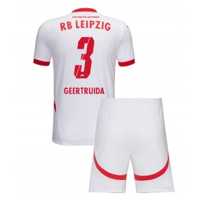 RB Leipzig Lutsharel Geertruida #3 Domácí dres komplet pro Děti 2024-25 Krátkým Rukávem (+ Krátké kalhoty)