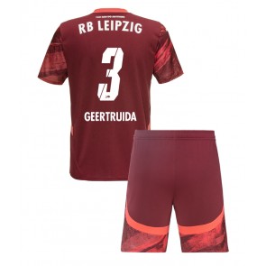 RB Leipzig Lutsharel Geertruida #3 Venkovní dres komplet pro Děti 2024-25 Krátkým Rukávem (+ Krátké kalhoty)