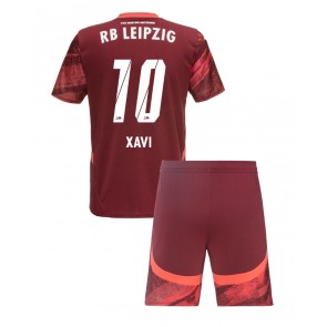 RB Leipzig Xavi Simons #10 Venkovní dres komplet pro Děti 2024-25 Krátkým Rukávem (+ Krátké kalhoty)