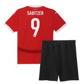 Rakousko Marcel Sabitzer #9 Domácí dres komplet pro Děti ME 2024 Krátkým Rukávem (+ Krátké kalhoty)