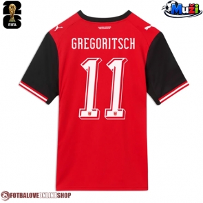 Rakousko Michael Gregoritsch #11 Domácí Dres MS 2026 Krátkým Rukávem