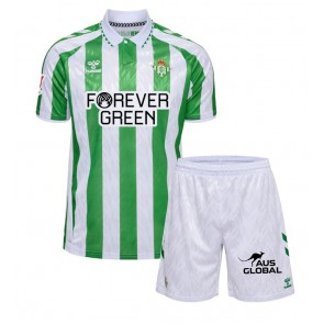 Real Betis Domácí dres komplet pro Děti 2024-25 Krátkým Rukávem (+ Krátké kalhoty)