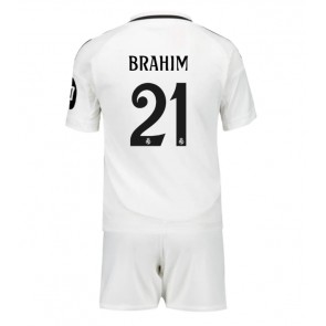 Real Madrid Brahim Diaz #21 Domácí dres komplet pro Děti 2024-25 Krátkým Rukávem (+ Krátké kalhoty)