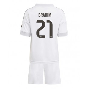 Real Madrid Brahim Diaz #21 Domácí dres komplet pro Děti 2025-26 Krátkým Rukávem (+ Krátké kalhoty)