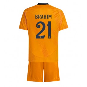 Real Madrid Brahim Diaz #21 Venkovní dres komplet pro Děti 2024-25 Krátkým Rukávem (+ Krátké kalhoty)