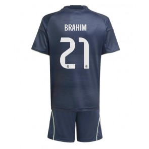 Real Madrid Brahim Diaz #21 Venkovní dres komplet pro Děti 2025-26 Krátkým Rukávem (+ Krátké kalhoty)