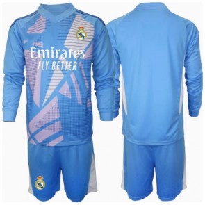 Real Madrid Brankář Domácí dres komplet pro Děti 2024-25 Dlouhým Rukávem (+ Krátké kalhoty)