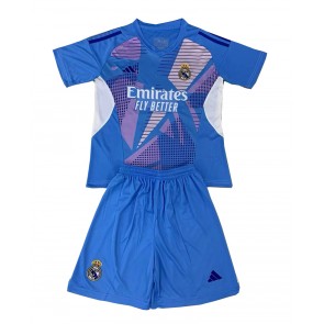 Real Madrid Brankář Domácí dres komplet pro Děti 2024-25 Krátkým Rukávem (+ Krátké kalhoty)