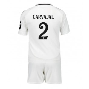 Real Madrid Daniel Carvajal #2 Domácí dres komplet pro Děti 2024-25 Krátkým Rukávem (+ Krátké kalhoty)