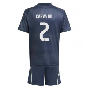 Real Madrid Daniel Carvajal #2 Venkovní dres komplet pro Děti 2025-26 Krátkým Rukávem (+ Krátké kalhoty)