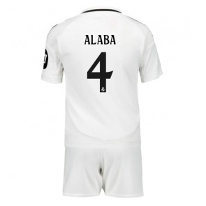 Real Madrid David Alaba #4 Domácí dres komplet pro Děti 2024-25 Krátkým Rukávem (+ Krátké kalhoty)