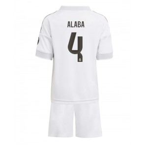 Real Madrid David Alaba #4 Domácí dres komplet pro Děti 2025-26 Krátkým Rukávem (+ Krátké kalhoty)