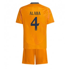 Real Madrid David Alaba #4 Venkovní dres komplet pro Děti 2024-25 Krátkým Rukávem (+ Krátké kalhoty)