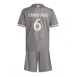 Real Madrid Eduardo Camavinga #6 Alternativní dres komplet pro Děti 2024-25 Krátkým Rukávem (+ Krátké kalhoty)