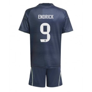 Real Madrid Endrick #9 Venkovní dres komplet pro Děti 2025-26 Krátkým Rukávem (+ Krátké kalhoty)