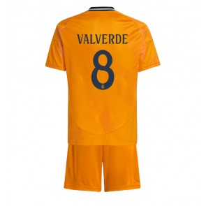 Real Madrid Federico Valverde #8 Venkovní dres komplet pro Děti 2024-25 Krátkým Rukávem (+ Krátké kalhoty)