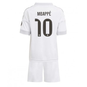 Real Madrid Kylian Mbappe #10 Domácí dres komplet pro Děti 2025-26 Krátkým Rukávem (+ Krátké kalhoty)