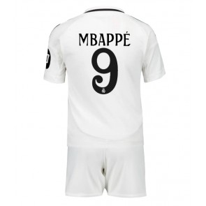 Real Madrid Kylian Mbappe #9 Domácí dres komplet pro Děti 2024-25 Krátkým Rukávem (+ Krátké kalhoty)