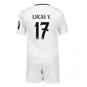 Real Madrid Lucas Vazquez #17 Domácí dres komplet pro Děti 2024-25 Krátkým Rukávem (+ Krátké kalhoty)