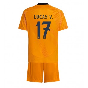 Real Madrid Lucas Vazquez #17 Venkovní dres komplet pro Děti 2024-25 Krátkým Rukávem (+ Krátké kalhoty)