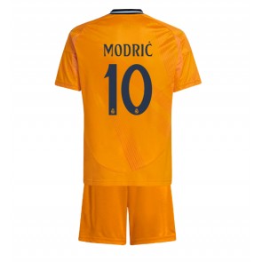 Real Madrid Luka Modric #10 Venkovní dres komplet pro Děti 2024-25 Krátkým Rukávem (+ Krátké kalhoty)