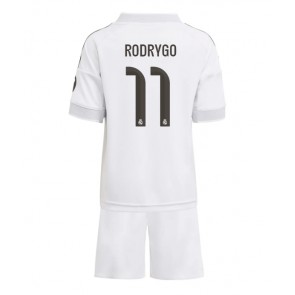 Real Madrid Rodrygo Goes #11 Domácí dres komplet pro Děti 2025-26 Krátkým Rukávem (+ Krátké kalhoty)
