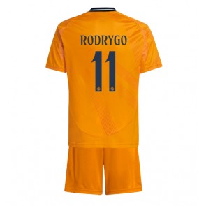 Real Madrid Rodrygo Goes #11 Venkovní dres komplet pro Děti 2024-25 Krátkým Rukávem (+ Krátké kalhoty)