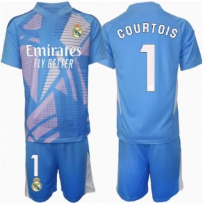 Real Madrid Thibaut Courtois #1 Brankář Domácí dres komplet pro Děti 2024-25 Krátkým Rukávem (+ Krátké kalhoty)