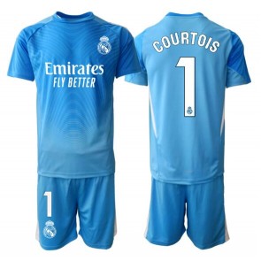 Real Madrid Thibaut Courtois #1 Brankář Domácí dres komplet pro Děti 2025-26 Krátkým Rukávem (+ Krátké kalhoty)