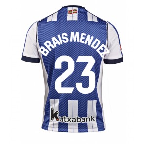 Real Sociedad Brais Mendez #23 Domácí Dres 2025-26 Krátkým Rukávem Real Sociedad Brais Mendez #23 Domácí Dres 2025-26 Krátkým Rukávem