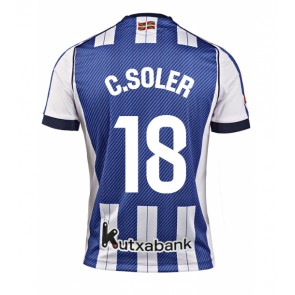 Real Sociedad Carlos Soler #18 Domácí Dres 2025-26 Krátkým Rukávem Real Sociedad Carlos Soler #18 Domácí Dres 2025-26 Krátkým Rukávem