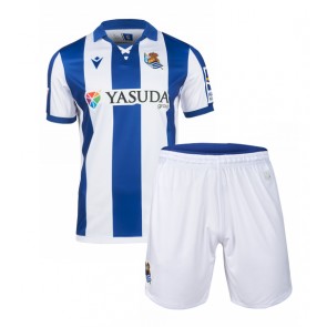 Real Sociedad Domácí dres komplet pro Děti 2024-25 Krátkým Rukávem (+ Krátké kalhoty)
