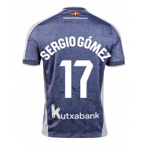 Real Sociedad Sergio Gomez #17 Venkovní Dres 2025-26 Krátkým Rukávem Real Sociedad Sergio Gomez #17 Venkovní Dres 2025-26 Krátkým Rukávem