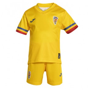 Rumunsko Domácí dres komplet pro Děti ME 2024 Krátkým Rukávem (+ Krátké kalhoty)