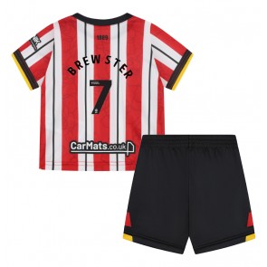 Sheffield United Rhian Brewster #7 Domácí dres komplet pro Děti 2024-25 Krátkým Rukávem (+ Krátké kalhoty)