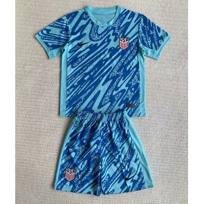 Spojené Státy Brankář Domácí dres komplet pro Děti Copa America 2024 Krátkým Rukávem (+ Krátké kalhoty)