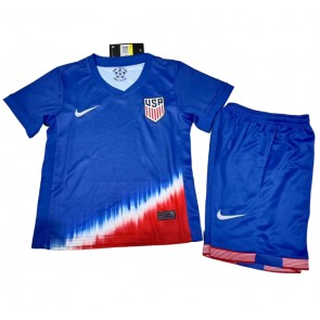 Spojené Státy Venkovní dres komplet pro Děti Copa America 2024 Krátkým Rukávem (+ Krátké kalhoty)