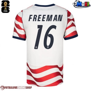Spojené státy Alex Freeman #16 Domácí Dres MS 2026 Krátkým Rukávem