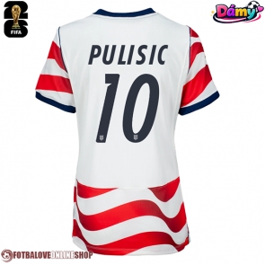 Spojené státy Christian Pulisic #10 Domácí Dres pro Dámy MS 2026 Krátkým Rukávem