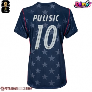 Spojené státy Christian Pulisic #10 Venkovní Dres pro Dámy MS 2026 Krátkým Rukávem