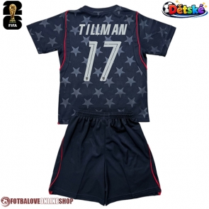 Spojené státy Malik Tillman #17 Venkovní dres komplet pro Děti MS 2026 Krátkým Rukávem (+ Krátké kalhoty)