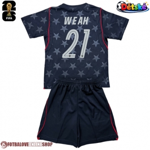 Spojené státy Timothy Weah #21 Venkovní dres komplet pro Děti MS 2026 Krátkým Rukávem (+ Krátké kalhoty)