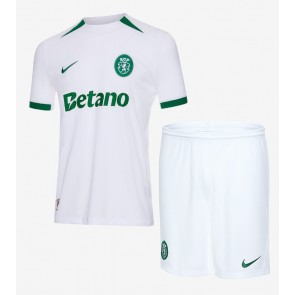 Sporting CP Venkovní dres komplet pro Děti 2024-25 Krátkým Rukávem (+ Krátké kalhoty)